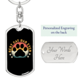 thumbnail image 2 of Best Cat Dad Stainless Steel or 18k Gold Premium Swivel Dog Tag Keychain, 2 of 8
