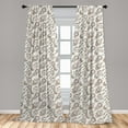 thumbnail image 5 of Ambesonne Feather Curtains, Native Dreamcatchers, Pair of 28"x95", Pale Brown Beige, 5 of 5
