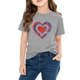 thumbnail image 5 of Piuwrlz Girls Short T-Shirts Kids Graphic Shirts Tops Cotton Pullover Gray Size 5 Years, 5 of 10