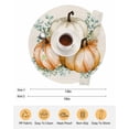 thumbnail image 6 of 15 Inch Round Placemats Set of 4, Fall Non Slip Heat Insulation PP Table Mats, Orange Pumpkins Thanksgiving Eucalyptus Leaf Washable Place Mats for Kitchen Dining Party Table Decor, 6 of 7