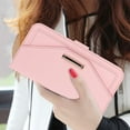 thumbnail image 4 of Crossbody Wallet for iPhone 15 Plus Case with Adjustable Lanyard Strap Credit Card Holder 6.7",PU Leather Handbag Purse Kickstand Make Up Mirror Cover Case for Men Women Girl,Pink, 4 of 14