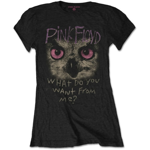 Pink Floyd Ladies T-Shirt: Owl - WDYWFM? (Large)