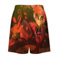 thumbnail image 5 of Alastor Hazbin Hotel Men's Pajama Pants Sleepwear Lounge Shorts Bottoms Summer Daily Cozy Soft Ice Silk Pajama Shorts Lightweight Home Beach Shorts, 5 of 8