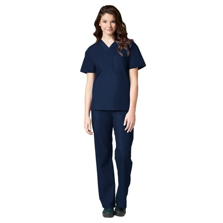 

Maevn Core Unisex V-Neck Scrub Top & Unisex Seamless Scrub Pant Set