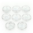 Hosley Set of 8, Clear Glass Pillar Candle Plates