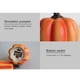 thumbnail image 5 of Lámpara de calabaza de Halloween con pilas LED luz cálida vela de resina adorno de calabaza Eccomum Largo, 5 of 7