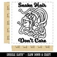 thumbnail image 2 of Medusa Snake Hair Don't Care Square Rubber Stamp Stamping Scrapbooking Crafting - Large 2.75in, 2 of 7