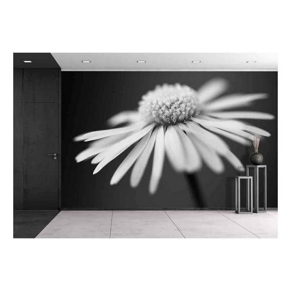 wall26 - Close Up of White Daisy on Artistic Background with Soft Focus - Removable Wall Mural | Self-Adhesive Large Wallpaper - 100x144 inches