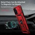thumbnail image 2 of for iPhone 12 Pro Max Case with Camera Lens Cover, HD Screen Protector, 10 FT Military Grade Drop Protection, Magnetic Ring Holder Kickstand Protective Phone Case for iPhone 12 Pro Max,Red, 2 of 12