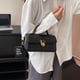 thumbnail image 4 of Bolso de mano para mujer, de PU, tipo bandolera, estilo retro, color negro, 4 of 5