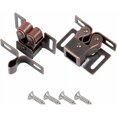 thumbnail image 1 of Paquete de 10 pestillos de puerta de doble rodillo con tornillos para armario, 1 of 5