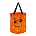 thumbnail image 4 of FUZHIQ Halloween Trick or Treat Bags LED Light Orange Pumpkin Buckets Reusable Goody Candy Bucket for Halloween Birthday Party Favor Supplies, 4 of 5