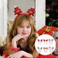 thumbnail image 3 of Christmas Headbands Party Hats Christmas Headwear Cute Christmas Ears Headpiece for Women to Fit All Sizes Christmas Party Favors 6-Pack B, 3 of 6