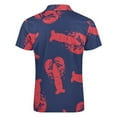thumbnail image 5 of Red Lobster Men Zipper T-shirt Summer Casual Short Sleeve T-shirt Top, 5 of 7