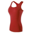 thumbnail image 2 of Duoif Womens Tops, Fitness Tank Tops Tight Sleeveless Running Shirts for Women Red XL, 2 of 3