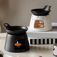 thumbnail image 2 of lixuesong Ceramics Essential Oil Burners Warmer With Detachable Bowl And Tealight Candle Holder For Home Aromatherapies Diffusions, 2 of 2
