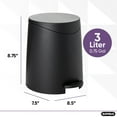 thumbnail image 4 of Superio Small Trash Can with Lid 3 Liter  Black, 4 of 9
