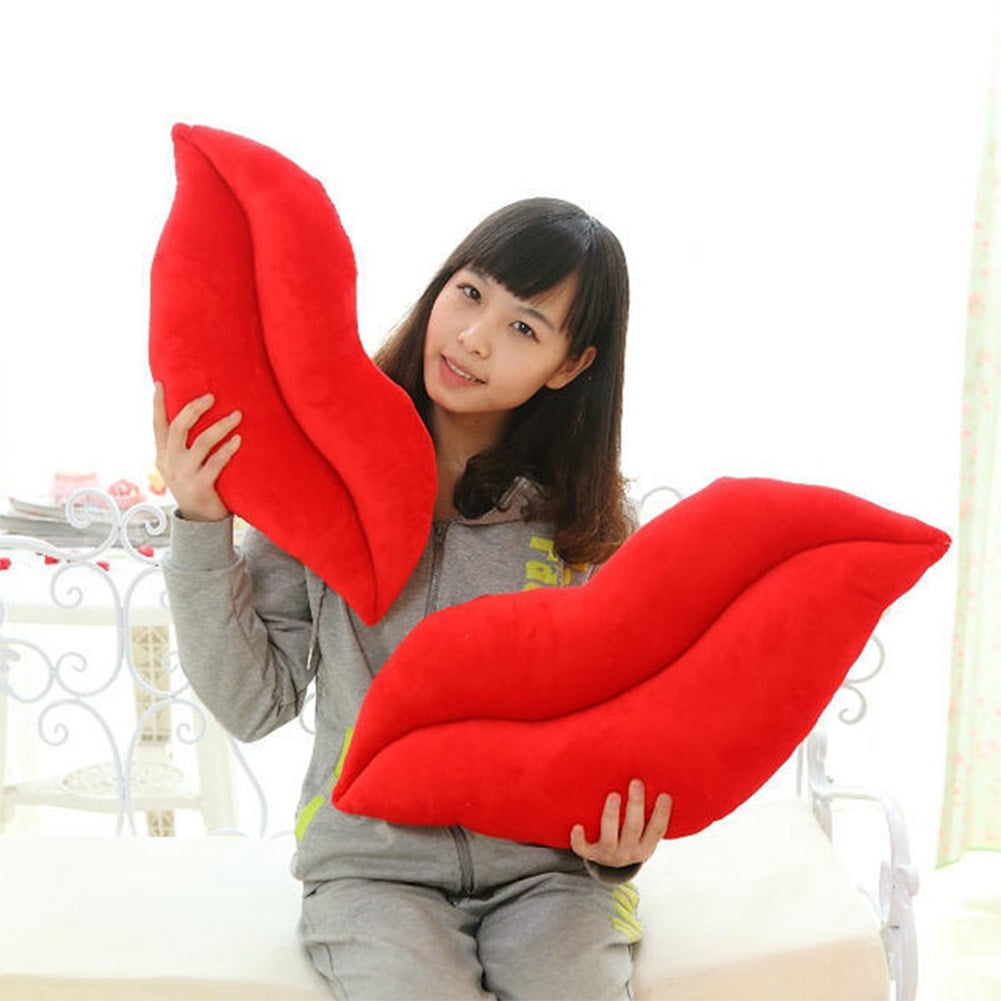 Ouyawei Soft Plush Lip Shaped Throw Pillow Cushion For Girlfriend Lover Pink Lips 30 Cm Other
