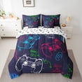 thumbnail image 2 of Homewish Video Game 7-Piece Reversible Twin Comforter Set for Adults, Retro Design, 2 of 8
