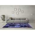 thumbnail image 3 of Ahgly Company Indoor Round Patchwork Blue Transitional Area Rugs, 6' Round, 3 of 4