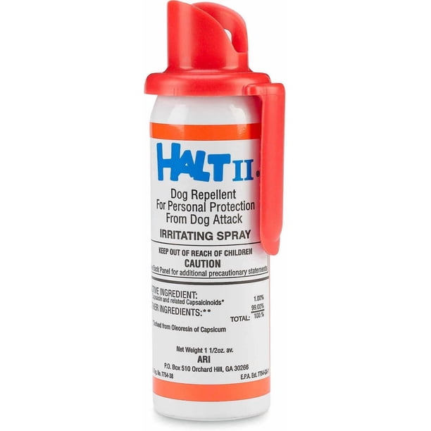 Repelente para perros en aerosol Halt II, 45 ml, para detener perros agresivos