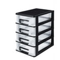 thumbnail image 2 of Organizers And Storage, VogueV Four Layer Storage Cabinet Plastic Drawer Type Closet Portable Multifunction Storage Rack Organizer Furniture Classroom Storage Storage Box Small Storage Bins Clear, 2 of 7
