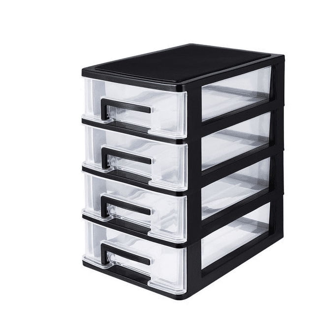 Cqxid Home Textile Storage Under $10 Four Layer Storage Cabinet Plastic Drawer Type Closet Portable Multifunction Storage Rack Organizer Furniture