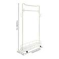 thumbnail image 6 of Wildnix Stylish Carbon Steel Coat Rack with Cat Ear Design, 4 Hooks, Basket, &nbsp; Wheels, Modern Free Standing, Easy to Move and Install, 6 of 6