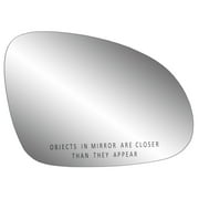 30285 - Fit System Passenger Side Heated Mirror Glass w/ backing plate, Volkswagen VW Passat 06-10, Passat (from 11/ 03/ 2004 to 2005) 2005, 4 1/ 2" x 6 3/ 4" x 7" (w/ o auto dimming)