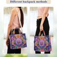 thumbnail image 4 of FORMRS Womens Corduroy Tote Bag Crossbody Shoulder Handbag with Pocket, Light Purple Flowers, 4 of 7