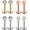 8PCS - Mix Color, variant on Briana Williams 16G Cubic Zirconia Labret Monroe Lip Ring Tragus Helix Earring Stud