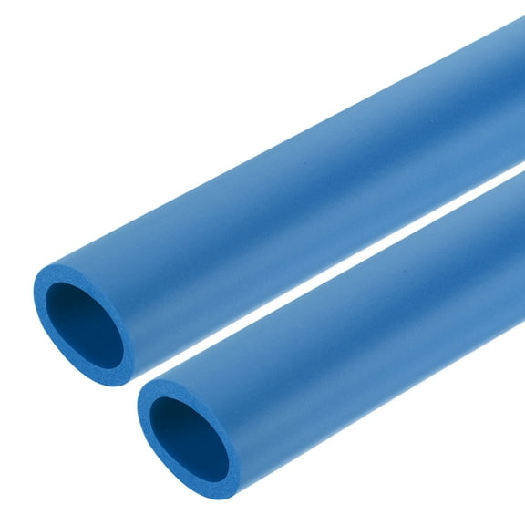 2pcs 0.3 Meter Pipe Insulation Tube 1 1/8"(28mm) ID 1 1/2"(38mm) OD Foam Tubing for Handle Grip Support, Blue