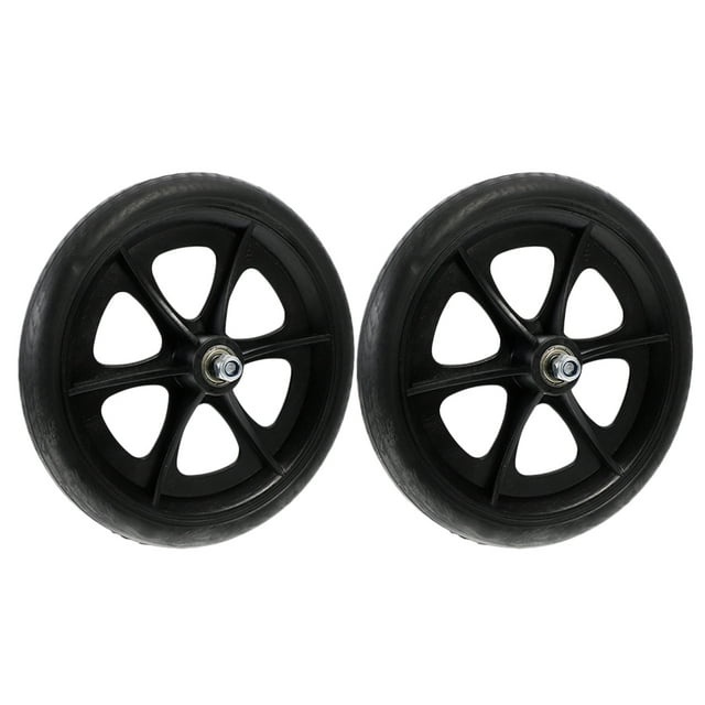 IFANLANDOR 2 Pcs Roulette avant Universelle pour Fauteuil Roulant Roues Durables Noires pour Usage Intérieur et Extérieur Stable