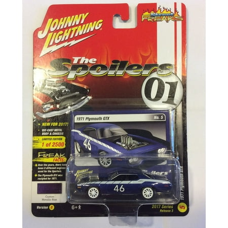 - Johnny Lightning 1:64 Street Freaks The Spoiler 1971 Plymouth GTX Custom Blue