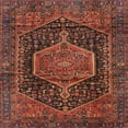 thumbnail image 1 of Ahgly Company Indoor Square Traditional Saffron Red Persian Area Rugs, 6' Square, 1 of 6