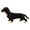 Black, Orange, variant on Qumonin Dachshund Plush Model Realistic Puppy Toy for Kids - Christmas Gift