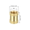 thumbnail image 2 of Unique Bargains M8 x 12mm(L) x 10mm(OD) Female Thread Brass Knurled Threaded Insert Embedment Nuts, 50 Pcs, 2 of 3