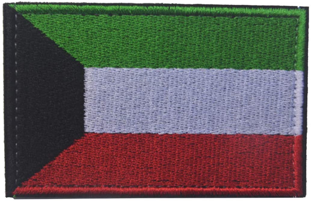 Kuwait Flag Patch Embroidered Military Tactical Morale Patches Kuwait