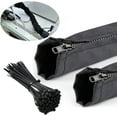 thumbnail image 3 of 2 Pcs Manchon de Gréement Zippé 47 Pieds' de Long avec 100 Pcs Câble Zip Tie Manchon de Moteur de Pêche Manchon de Gestion Organisateur de Câble de Moteur de Pêche pour Couverture Fil et Rallonges51101, 3 of 5
