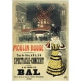 thumbnail image 3 of Vintage Apple Collection 14x18 Black Modern Framed Museum Art Print Titled - Moulin Rouge Bal Roedel, 3 of 5