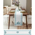 thumbnail image 4 of Fall Thanksgiving Table Runner Pumpkin Leaf Branch Runners for Dining Tables Teal Stripes Autumn Dinner Runner Kitchen Parties Decor 13" x 90", 4 of 6