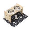 thumbnail image 2 of Cuencos elevados para gatos, cuenco ajustable para comida y agua para gatitos, perros, gatos y cachorros. Color madera, 2 of 8