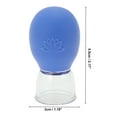 thumbnail image 2 of Unique Bargains 1 Pc Convenient Cupping Facial Tools for Beauty Parlor Blue Silicone Glass, 2 of 6