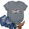 thumbnail image 2 of PVCS Womens Tops Women's Fashion Crewneck Printed Short Sleeve Tshirt Casual Loose Shirt Tops, 2 of 3