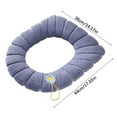 thumbnail image 3 of Household Toilet Seat Cover, Warm Washable Toilet Mat for Winter, Soft Acrylic Fiber Knitted Toilet Seat Cushion for Comfort and Easy Installation, 3 of 4