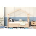 thumbnail image 4 of Miekor Furniture Twin Size Wooden House Bed with Drawers, Natural 99AAN, 4 of 9