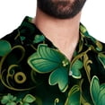 thumbnail image 5 of Saint Patrick's Day Men's Short Sleeve Hawaiian Poplin Shirt, Casual Printed Button Down Summer Beach Shirts - Unisex, 5 of 6