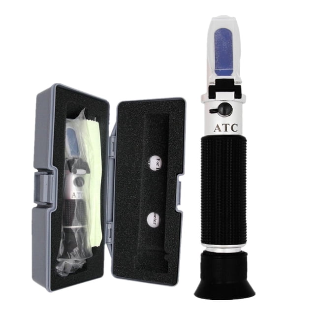 Handheld Brix Refractometer Honey Fruit Sugar Solution Brix 0-20% Optical Concentration Sugar Measuring Instrument ,Easy to Carry