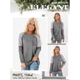 thumbnail image 6 of Nlife Women Stripes Leopard Crew Neck Long Sleeve Pocket Shirt, 6 of 7