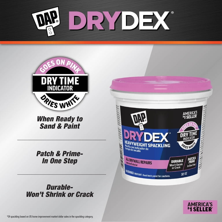 DAP DryDex 32 oz Pink White Dry Time Indicator Spackling for